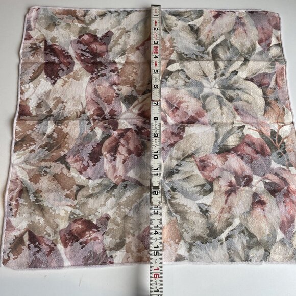 Vintage 80s Floral Damask Napkins Mauve Jacquard Retro Set of 8 16X16" EUC - Picture 5 of 6